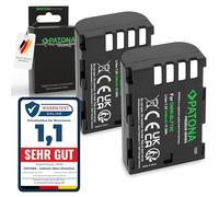 PATONA 2X Premium DMW-BLF19E Batería 2400mAh - Repuesto para Panasonic DMW-BLF19 - para Lumix DC-G9, GH5, GH5S, GH4, GH3 y Sigma BP-61 - Pack Doble para sesiones largas de Foto y vídeo