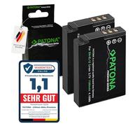 PATONA 2X Premium EN-EL12 Batería 1100mAh Compatible con Nikon CoolPix Cool Pix A1000 A900 AW130 AW100 P340 P310 S6300 S8000 S8100 S8200 S9100 S9500 S9700 S9900 S1000pj S1200pj ENEL12 EN EL12