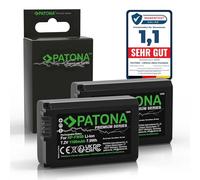 PATONA 2X Premium NP-FW50 Batería 1100mAh Compatible con Sony Alpha 7 7R 7II 7S A5000 A6000 A6300 A6400 A6500 A7 A7S A7R A7II ZV-E10 DSC RX10 Mark II III IV RX1R III DSC-RX1RM3 NEX 3 5 6 C3 F3 NPFW50