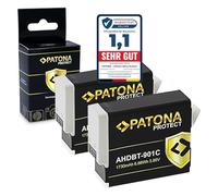 PATONA 2X Protect Batería AHDBT-901C, SPBL1B, batería Enduro de 1730mAh Compatible con Hero 12/11/10/9, Carcasa ignífuga V1, Duradera y Potente