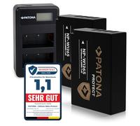 PATONA 2X Protect Batería NP-W126S 1210mAh con Cargador Doble LCD Compatible con Fujifilm FinePix HS30EXR HS33EXR HS50EXR X-T20 X-H1 XT3 XT100 XT200 XPRO2 XPRO3 XA3 XA5