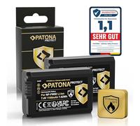 PATONA 2X Protect Batería para Sony NP-FW50 FW50 1100mAh | Compatible: Sony RX1R III, DSC-RX1RM3, Sony DSC-RX10, DSC-RX10 Mark II, DSC-RX10M2, DSC-RX10 Mark III, DSC-RX10M3, DSC-RX10