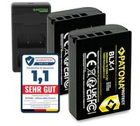PATONA 2X Protect BLX-1 Batería 2600mAh con USB-C Cargador PD Performance Compatible con Olympus OM-1 OM1 OM-3 OM3 BLX1 BL-X1 BL X1 BLX 1, Batería de Repuesto Carcasa Resistente al Calor, ignífuga