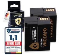 PATONA 2X Protect DMW-BLC12 DMW-BLC12E Batería 1100mAh Compatible con Panasonic Lumix DMC FZ200 FZ300 FZ330 FZ1000 FZ2000 G5 G6 G7 G70 G81 G85 G91 GH2 GX8 GX8A GX8H GX8K DMWBLC12 DMW BLC 12 E