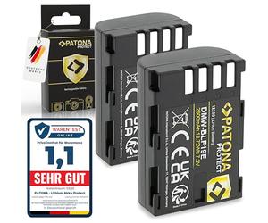 PATONA 2X Protect DMW-BLF19 E Batería 2600mAh Compatible con Panasonic Lumix DC-G9 G9L G9EG G9LEG GH5 GH5L GH5M GH5S GH4 GH4A GH4H GH4M GH4R GH4U GH3 GH3A GH3H Sigma BP-61 DMWBLF19E DMW BLF19