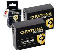 PATONA 2X Protect DMW-BLG10 Batería 1000mAh Compatible con Panasonic Lumix DC-GX9 DMC-GX7 DMC-GX80 DMC-TZ101 DC-TZ202 DC-TZ91 DMC-TZ81 DMC-TZ99 DMC-LX100 DMC-TZ80 DMW-BLE9 DMW-BLG10E