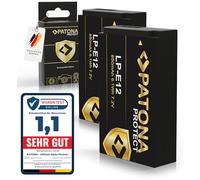PATONA 2X Protect LP-E12 Batería 850mAh Compatible con Canon EOS 100D Rebel SL1 EOS M M2 M10 M50 M100 M200 2 10 50 100 200 PowerShot SX70 SX-70 SX 70 HS Battery Pack LPE12 LP E12 LPE-12