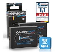 PATONA 2X USB-C Platinum Batería para Fujifilm NP-W126s W126, 1050mAh