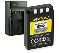 PATONA 3en1 Cargador + Batería Li-10b / Li-12b Compatible con Olympus mju 300 400 500 600 800 1000 Camedia C-7000 C-5000 Zoom
