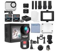 PATONA Action Cam Life SL4, 5K, 120 fps, 64 MP, EIS, 120° 6 G + IR | Gran juego: 2 baterías de iones de litio + cargador dual + tarjeta de 64 GB | muchos accesorios