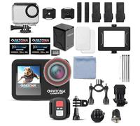 PATONA Action Cam Life SL5, 6K, 90 fps, 64 MP, EIS, 170° 7G + infrarrojos, resistente al agua, juego grande: 2 baterías + cargador dual + tarjeta de 64 GB, muchos accesorios