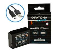 PATONA Platinum DMW-BLC12 E - Batería USB (1100 mAh, con entrada USB-C directa (1402) DC FZ1000 II G91 DMC FZ2000 FZ1000 FZ300 FZ330 FZ200 GX8 G70 G80 G81 G5 G6 G7