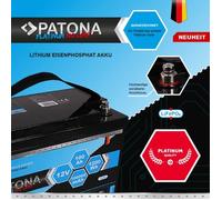 Patona Batería LiFePO4 platino 12V 100Ah 1200Wh 100.000mAh