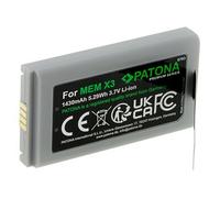 Patona Batería Premium para Datalogic CVR2 Memor X3 11300794 3H21-00000370 94ACC0083 94ACC1368 BP08-000600