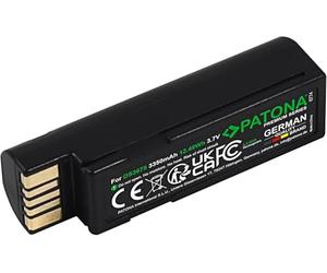 PATONA Batería Premium para Zebra EVM, DS3600, DS3678, LI3600, LI3678, LS3600, LS3678 | Reemplazo para Zebra 82-166537-01, BTRY-36IAB0E-00 | 3,7 V, 3350 mAh | Escáner manual de código de barras y POS