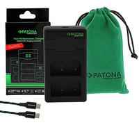 PATONA BLX-1 - PD Performance Cargador (máx. 1500mA), USB-C Mini Dual LCD - Capaz de PD/QC (161713) Compatible con Olympus OM-System OM-1, OM-1 II, OM-3, OM1, OM3