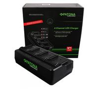 Patona Cargador cuÃ¡druple premium para NP-FM50