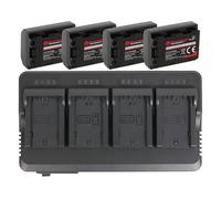 Patona cargador de 4 vÃas para Sony NP-FZ100 + 4x NP-FZ100 USB-C baterÃa