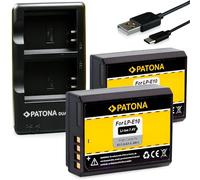 PATONA Cargador Doble con 2X Batería LP-E10 reemplazo para Canon LPE10 LP E10 Compatible con EOS 1100D 1200D 1300D 2000D 4000D Rebel T3 T5 T6 T9 Kiss X50 X70 X80 1DX 1D X Mark II