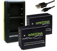 Patona - Cargador doble con cable micro-USB, para baterías Olympus OMD EM5 Mark II, Stylus XZ-2, Pen E-P5 y E-M1