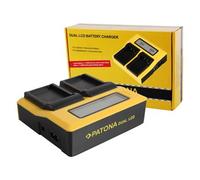 Patona Cargador doble LCD USB para Fuji NP-T125