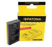 Patona Cargador doble LCD USB para Fuji NP-W235