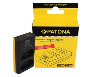 Patona Cargador doble LCD USB para Panasonic DMW-BLJ31 Lumix DC-S1 DC-S1R DC-S1H
