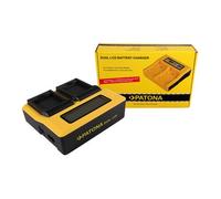 Patona Cargador doble LCD USB para Rollei RL410B Actioncam 230 240 410 410B 420