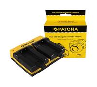 Patona Cargador doble para Casio NP-50 Exilim EXV7 EX-V7 EXV8 EX-V8 in able Micro-USB