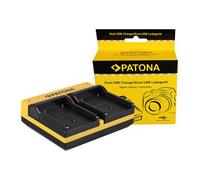 Patona Cargador doble para JVC BN-V408U D30 D47AC D70K D90K GRD33AC GR-D33AC GRD50K incl. Micro-USB