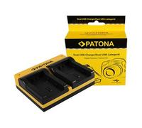 Patona Cargador doble para JVC BN-VG107U Everio GZHM965 GZ-HM965 GZHM970 GZ-HM970 in able Micro-USB