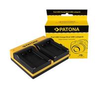 Patona Cargador doble para Kodak Olympus Li-40B Klic 7006 Olympus Li-40B Olympus Li-40B incl. Micro-US