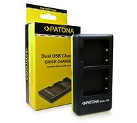 PATONA Cargador Doble para NP-W126 Bateria compatibles con Fuji FinePix X-Pro 1 HS-30EXR HS-33EXR