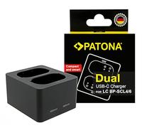 PATONA Cargador Dual para Leica Q3 Q4 BP-SCL4 BP-SCL6 | Cargador USB-C rápido para 2 baterías simultáneas | con Cable USB-C, indicador LED y protección contra sobrecarga - Ideal para Viajes