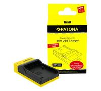 Patona Cargador micro USB delgado para Sony NP-FP50