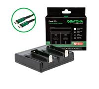 Patona Cargador Premium Dual PD Performance para 18650 Cell incl. entrada/salida USB-C