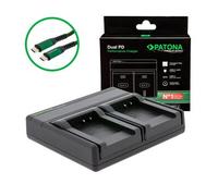 Patona Cargador Premium Dual PD Performance para Pentax D-LI88 in ntrada/salida USB-C