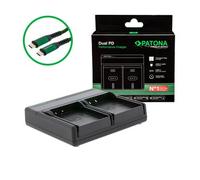 Patona Cargador Premium Dual PD Performance para Samsung BP1900 in ntrada/salida USB-C
