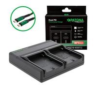 Patona Cargador Premium Dual PD Performance para Sony NP-FM50 in ntrada/salida USB-C