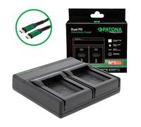 Patona Cargador Premium Dual PD Performance para Sony NP-FW50 in ntrada/salida USB-C