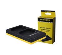 Patona Cargador rÃ¡pido doble para FinePix X-Pro 1 HS30 EXR con cable Micro-USB incluido