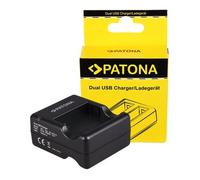Patona Cargador rápido dual para Xiaomi Yi AZ13-2 AZ13-1 in able Micro-USB