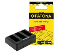 Patona Cargador triple para DJI Osmo Action 3 y Osmo Action 4 BCX202 incl. cable USB-C
