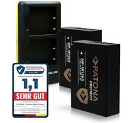 PATONA Cargador USB-C Doble con 2X Protect NP-W126S Batería 1210mAh, NTC Compatible con Fujifilm FinePix HS30EXR HS33EXR HS50EXR X-T20 X-H1 XT1 XT3 XT100 XT200 XPRO2 XPRO3 XA3 XA5 XA7 XA10