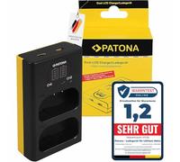 PATONA Dual LCD Cargador USB-C/Micro-USB para Panasonic DMW-BLJ31 | Compatible: Panasonic Lumix DC-S1, DC-S1R, DC-S1H