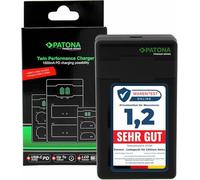 PATONA EN-EL15c EN-EL15b EN-EL15 Premium Cargador de Batería PD-Performance (1500mA), USB-C Dual LCD PD/QC Capable, Carga rápida con Adaptador de 20W+ Compatible con Nikon Z5 Z6 Z7 Z8 D7200 D7500