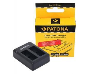 Patona GoPro Hero 9 Hero 10 Hero 11 AHDBT901 ADBAT001 ADDBD-211 Cargador doble USB in able Micro-USB