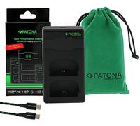 PATONA LP-E6NH LP-E6N LP-E6 - PD Performance Cargador (máx. 1500mA), USB-C Mini Dual LCD - con Capacidad PD/QC (161924)