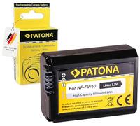 PATONA NP-FW50 - Batería de 950 mAh compatible con Sony Alpha 7 A7 A7S A7R A7II A6000 A6300 A6400 A6500 RX1R III DSC-RX1RM3 ZV-E10 DSC RX10 Mark II III IV NEX-3 NEX-5 NEX-6 NPFW5 32 ES