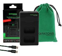 PATONA NP-FW50 PD Performance Cargador de batería (1000mA) USB Dual LCD USB-C QC 3.0 & PD 3.0 Compatible con Sony RX1R III DSC-RX1RM3 DSC-RX10 Mark II III IV Alpha A7 A5000 A6000 A6500